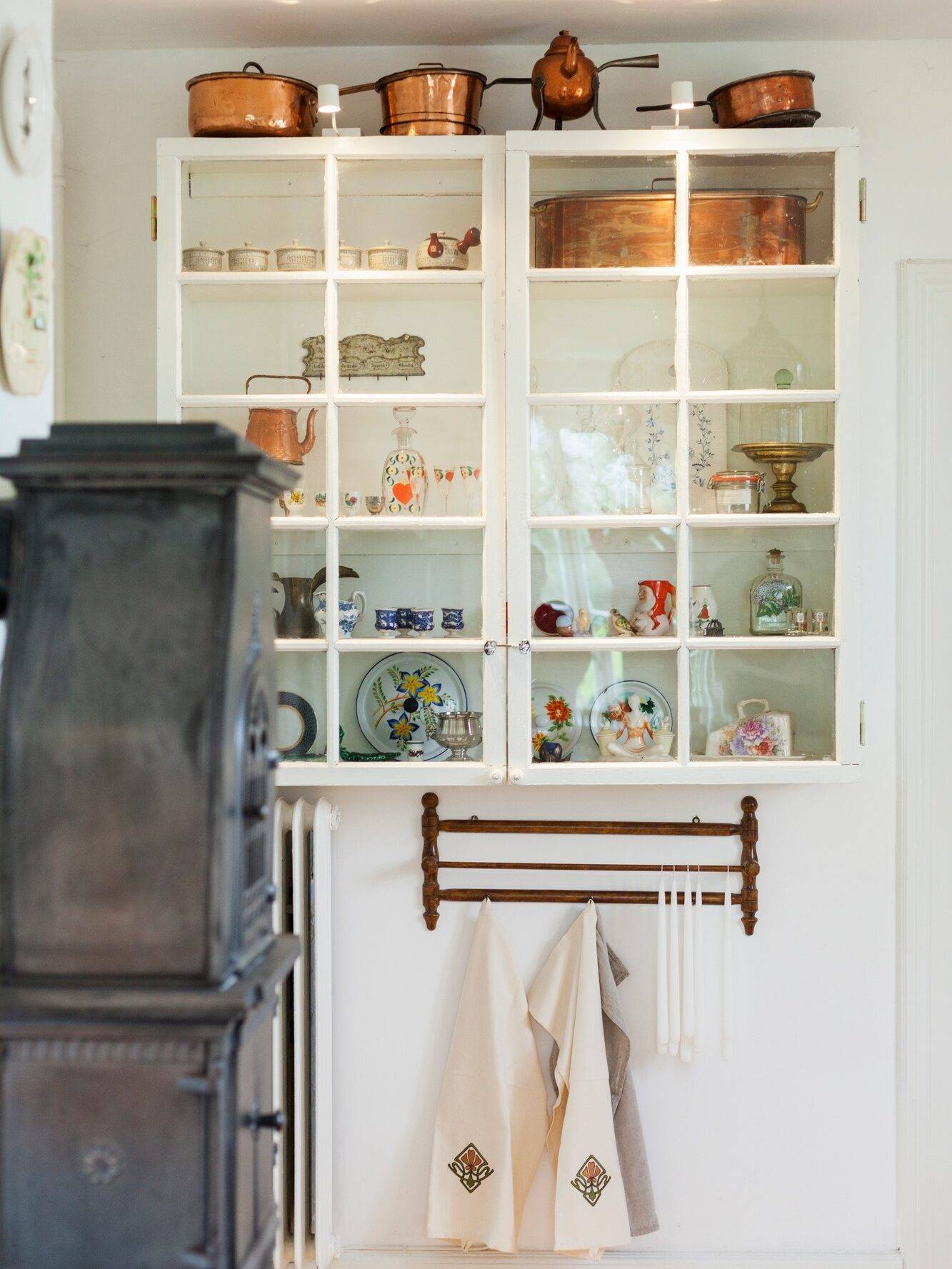 Kitchen interior with cabinets