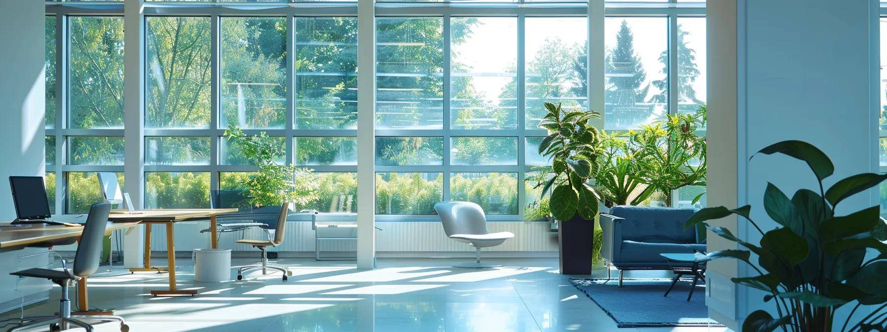 a bright, modern office environment showcases an expert installer carefully fitting sleek, energy-efficient windows, highlighting the significance of optimal seasonal upgrades for enhanced comfort and efficiency.