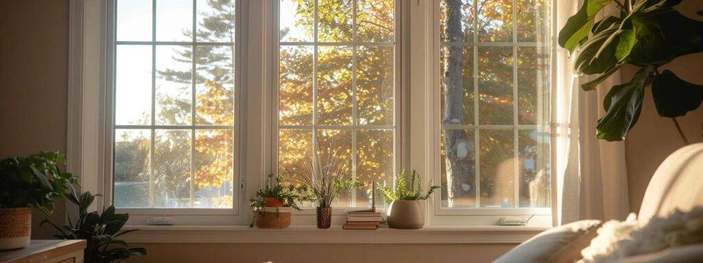 a freshly installed, modern window in a well-lit massachusetts home showcases sleek security features and enhanced visibility, reflecting a blend of contemporary design and safety innovation.